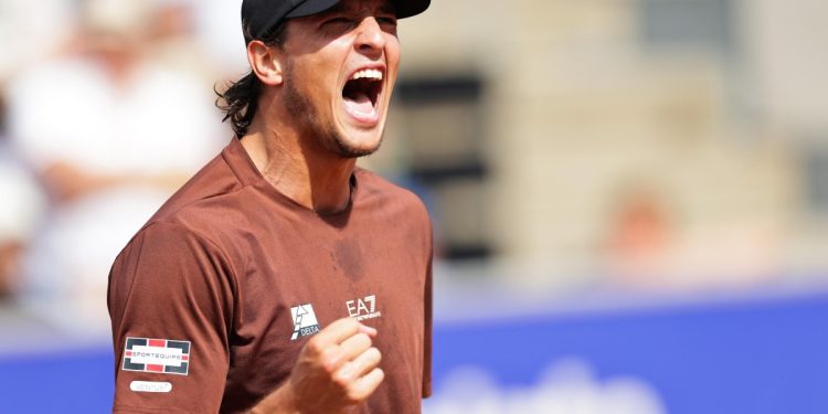 L'urlo di Luciano Darderi (Foto ANSA)