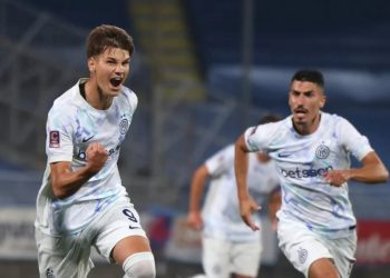 Luka Topalovic esulta con l'Inter U23 (da facebook.com/SerieCofficial)