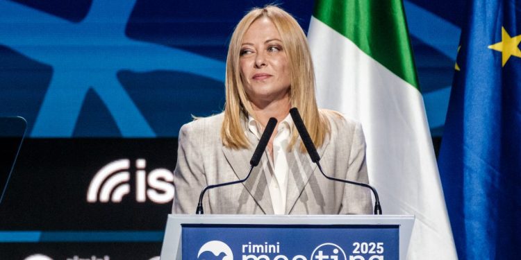 Giorgia Meloni al Meeting di Rimini, 27 agosto 2025 (Meeting di Rimini)