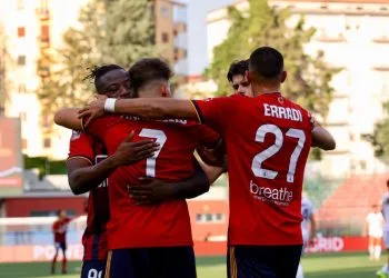 L'esultanza dei giocatori del Potenza (potenzacalcio.eu)