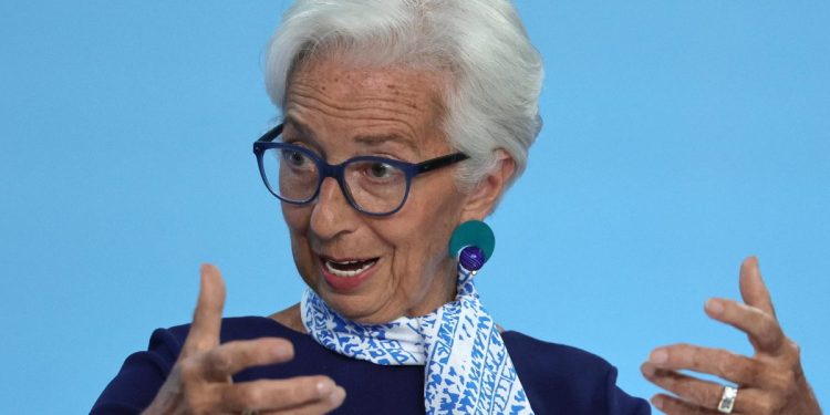 Christine Lagarde, presidente della BCE (Ansa)