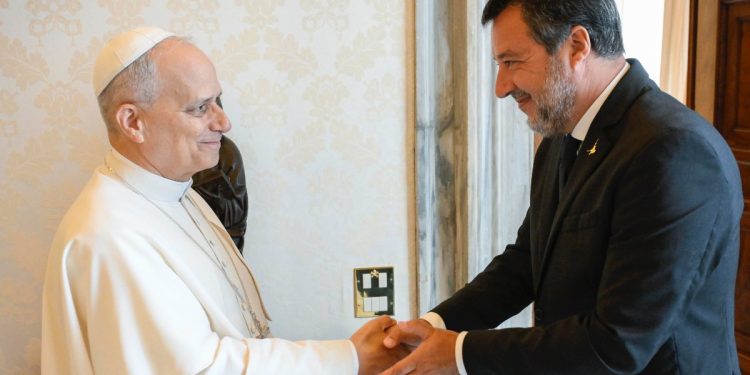 Matteo Salvini e Papa Leone XIV