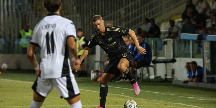 Un frame di Cesena-Entella (entella.it)