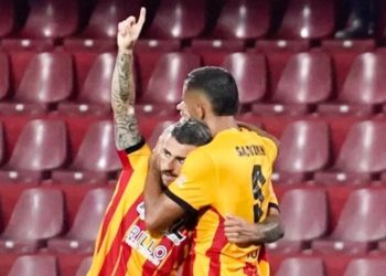 L'esultanza del Benevento (Facebook Lega Pro)