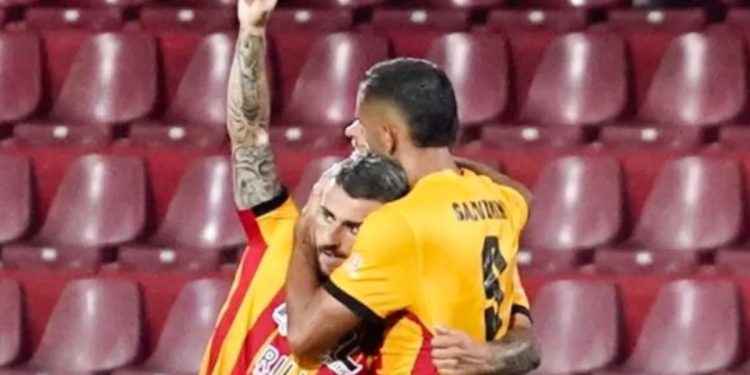 L'esultanza del Benevento (Facebook Lega Pro)