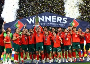 Il Portogallo festeggia la vittoria in Nations League (Foto ANSA)