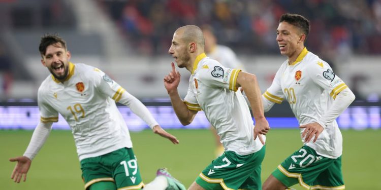 Nazionale di calcio della Bulgaria in campo