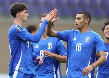 Esultanza dell'Italia Under 20