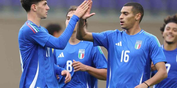 Esultanza dell'Italia Under 20