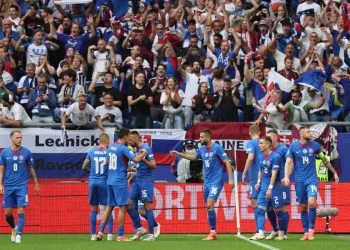 Nazionale di calcio della Slovacchia in campo