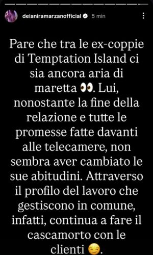 Temptation Island 2025, l'indiscrezione di Deianira Marzano (Foto: Instagram)