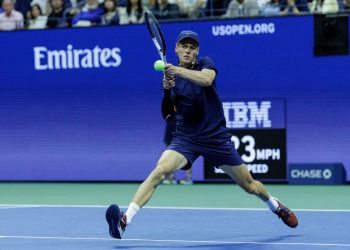 Jannik Sinner, qui in azione agli Us Open (Foto ANSA)