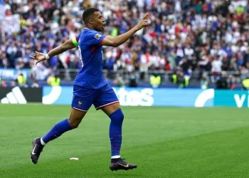 L'esultanza di Kylian Mbappé con la Francia (Foto ANSA)