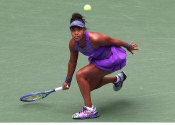 Naomi Osaka in azione agli Us Open (Foto ANSA)