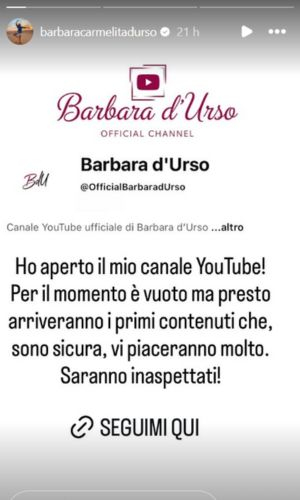 Barbara D'Urso lancia il suo canale Youtube (Foto: Instagram)
