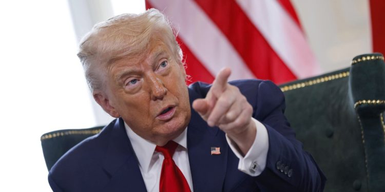 Donald Trump, presidente USA, in Scozia il 28 luglio 2025 (Ansa)