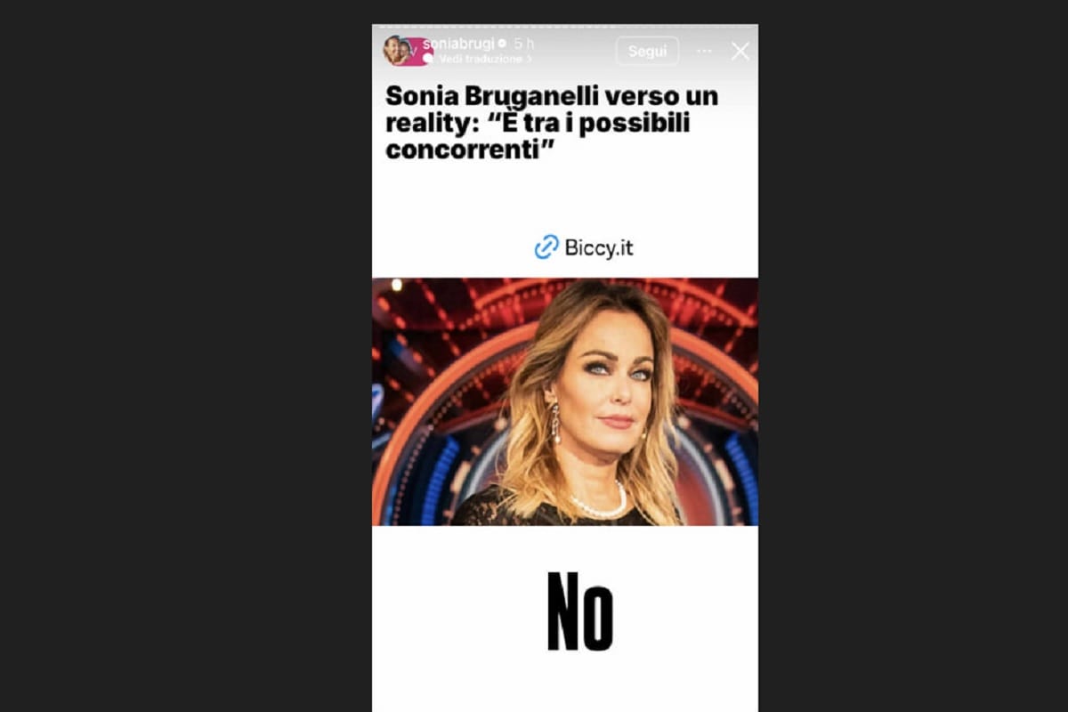 sonia bruganelli smentita