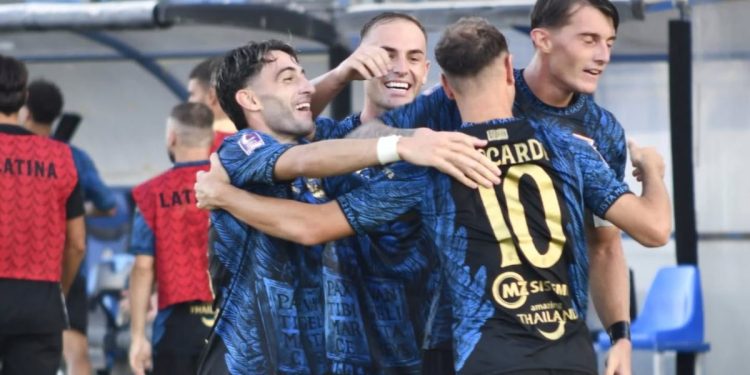 Il Latina esulta (da facebook.com/SerieCofficial)