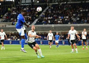 Il gol di Moise Kean in Italia Estonia (Foto ANSA)