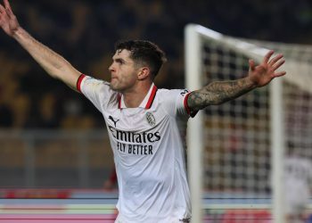 Christian Pulisic esulta con il Milan (Foto ANSA)