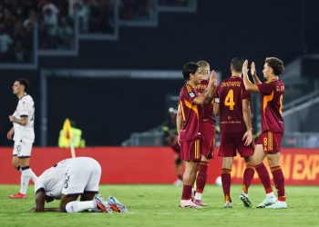 Paulo Dybala e Neil El Aynaoui esultano con la Roma (Foto ANSA)