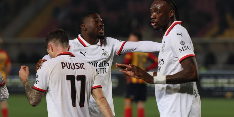 L'esultanza del Milan (Foto ANSA)