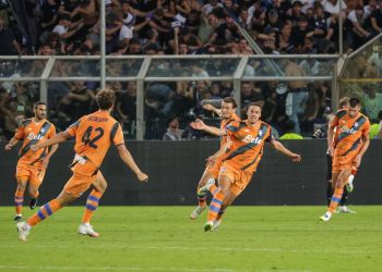 Mario Pasalic in gol con l'Atalanta (Foto ANSA)