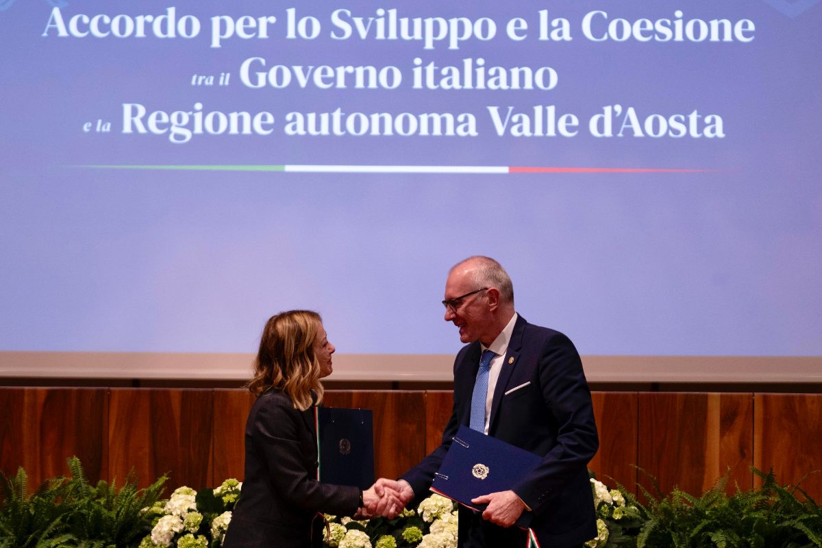 Meloni e Testolin in Valle d'Aosta