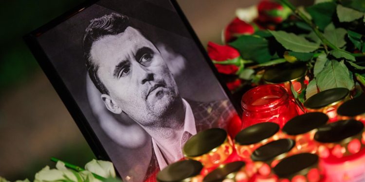 Omaggio a Charlie Kirk a Berlino, 11 settembre 2025 (Ansa)