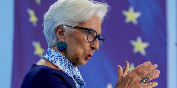 Christine Lagarde, presidente della BCE (Ansa)