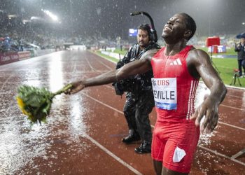 L'esultanza di Oblique Seville (Foto ANSA)