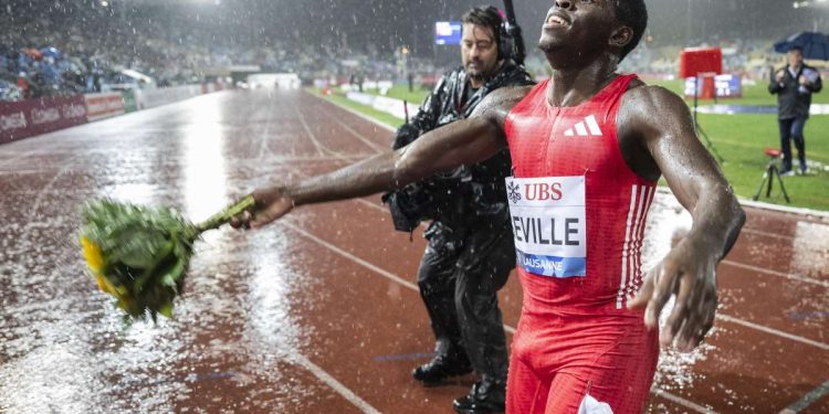 L'esultanza di Oblique Seville (Foto ANSA)