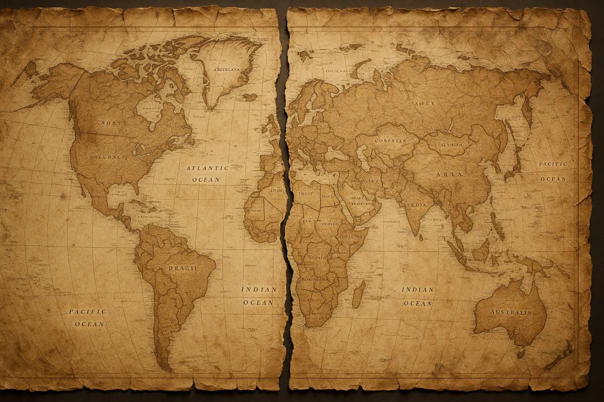 Un vecchio planisfero (Foto: CHATGPT)