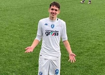 Bogdan Popov con la maglia dell'Empoli (da Facebook)