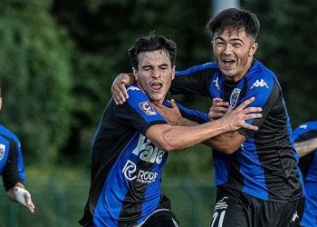 L'esultanza del Renate (da facebook.com/acrenate)