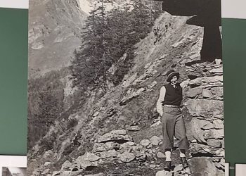 Antonia Pozzi in montagna. Foto della mostra scattata dall'autore