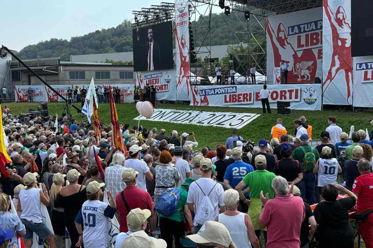 Matteo Salvini a Pontida 2025