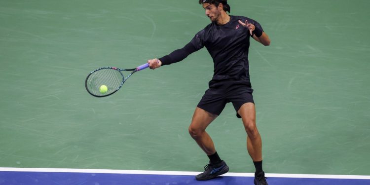 Lorenzo Musetti qui agli ultimi Us Open (Foto ANSA)