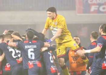 L'esultanza del Campobasso (da facebook.com/SerieCofficial)