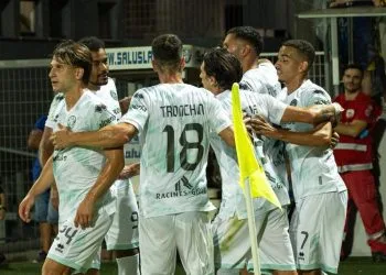 L'esultanza del Sudtirol (da facebook.com/fc.suedtirol)