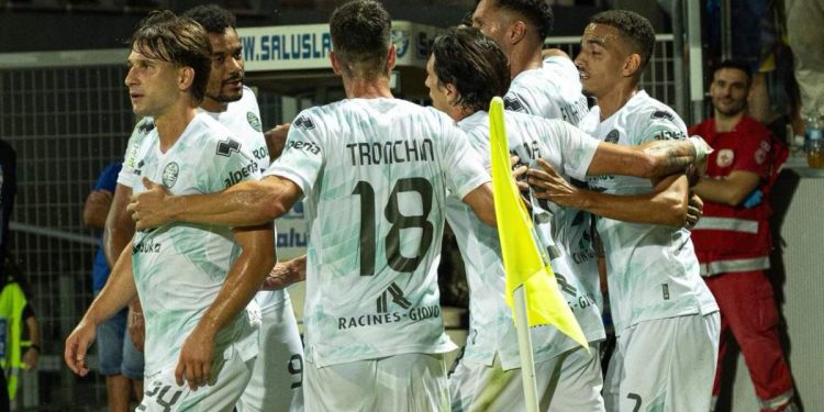 L'esultanza del Sudtirol (da facebook.com/fc.suedtirol)