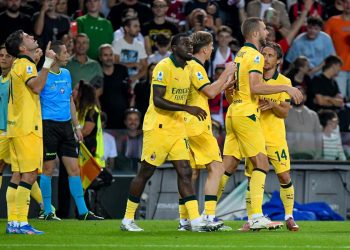 Il Milan esulta in Serie A (Foto ANSA)