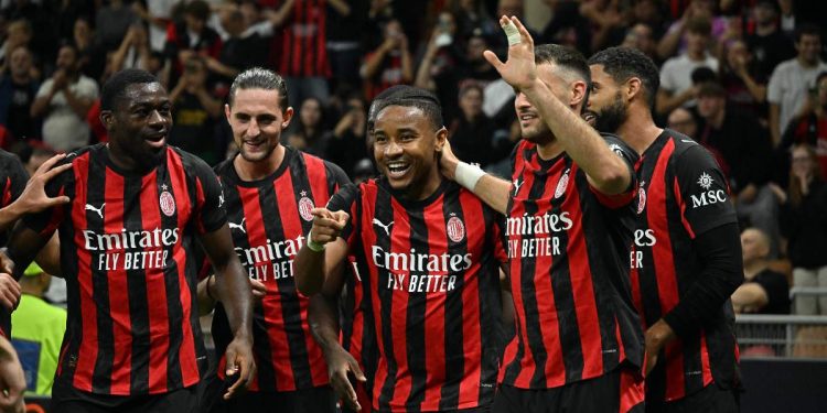 L'esultanza del Milan, qui in Coppa Italia (Foto Ansa)