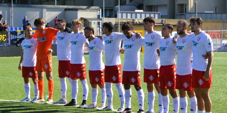 Il Varese schierato in campo (da facebook.com/varesefootballclub)