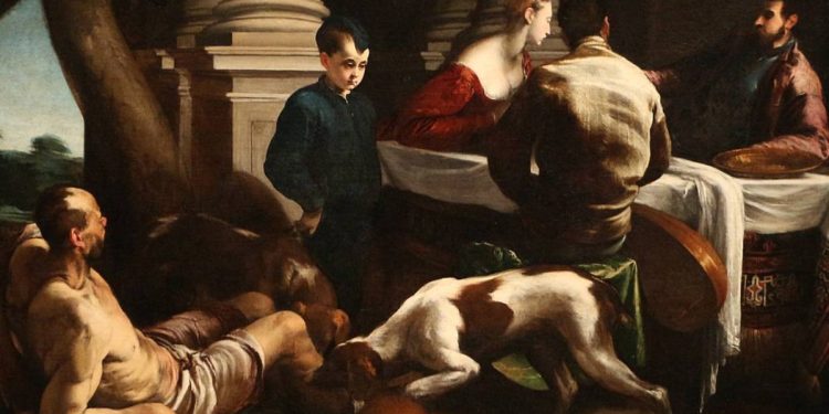 "Lazzaro e il ricco" di Jacopo Bassano