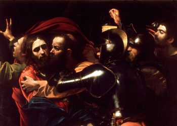 Caravaggio, "Cattura di Cristo" (1602, particolare. National Gallery of Ireland, Dublin)
