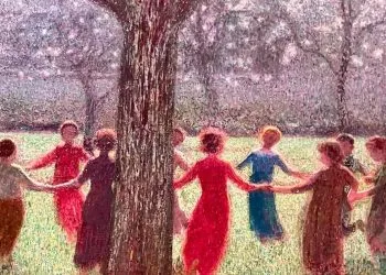 Giuseppe Pellizza da Volpedo, "Il girotondo" (1906, particolare)