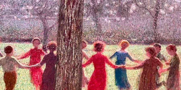 Giuseppe Pellizza da Volpedo, "Il girotondo" (1906, particolare)