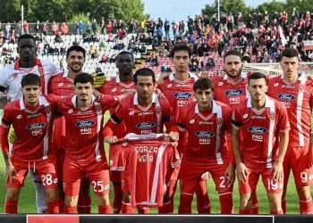 Il Monza schierato in Serie B (da facebook.com/ACMonza)