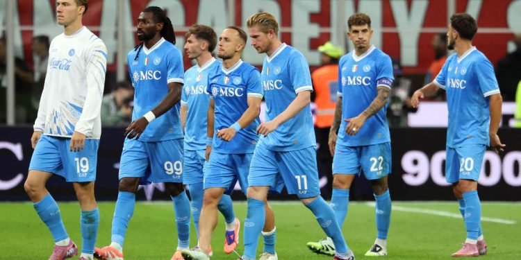 La delusione dei calciatori del Napoli (Foto ANSA)